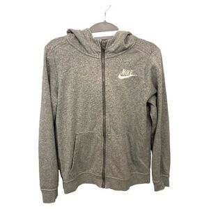 Kids Nike Heather Gray Full-Zip Hoodie